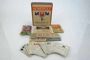 Casas y hoteles de madera de colección 1936 Monopoly Parker Brothers sin tablero - Imagen 1 de 12