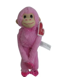 1 Pink 18" Plush Hanging Monkey STUFFED ANIMAL soft monkeys VALENTINES DAY New - Picture 1 of 1