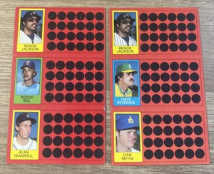 1981 TOPPS SCRATCH OFF MLB PANEL REGGIE JACKSON YANKEES/HOF #3 OF 108