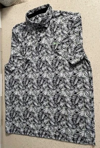 Black Clover Polo Shirt Medium Multicolor Floral Aloha Golf Casual Mens - Picture 1 of 3