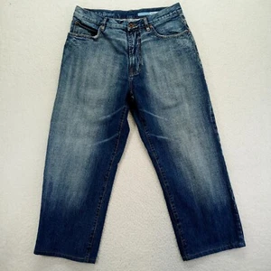 Azzure Jeans Mens 36x28* (Hemmed) Blue Denim Cotton The Perfect Fit Straight Leg - Picture 1 of 9