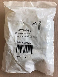 Skintop Click Blanking Plug M20 (Pack of 10) - Picture 1 of 3