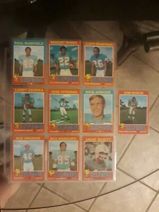 1971 TOPPS MIAMI DOLPHINS COMPLETE TEAM SET - Larry Czonka - Bob Griese - Bild 1 von 2