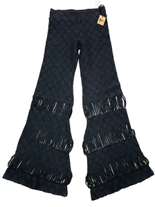 Nightcap Free People Palazzo Pants 2 S/M Gray Ash Lace Crochet Sheer Boho NEW - Picture 1 of 11