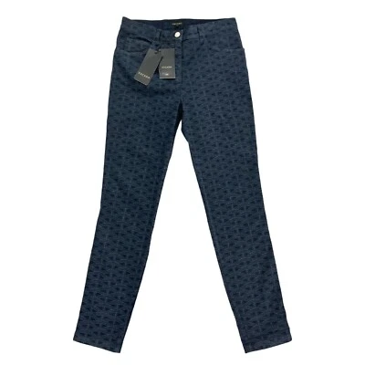 Escada Women's Patterned Straight Leg Jeans Size 8 / 38 NWT $285 Metal Logo - Image 1 of 4