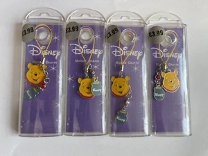 Pequeño lote de 4 Disney Winnie the Pooh metalizado teléfono encanto colgante - Imagen 1 de 3