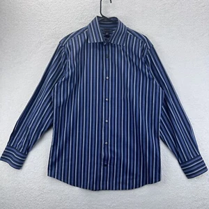Banana Republic Men's Blue Vertical Striped Long Sleeve Button Up Shirt Sz Large - Picture 1 of 8