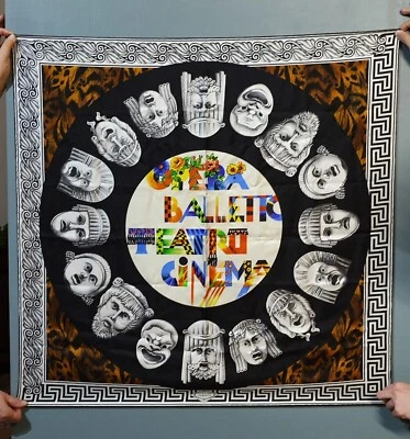 Gianni Versace foulard seta 1991 Opera Balletto Teatro Cinema box Versace - Imagen 1 de 4