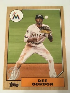 2017 Topps Update 1987 Parallel Jumbo 5x7 Dee Gordon Marlins 12 #'d 02/49 - Picture 1 of 1