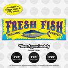 FRESH FISH Banner Food Restaurant Open Sign Shop Store Display Colorful Vinyl