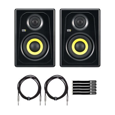 KRK K3-NA Kreate 3" Studio Monitor Reference Speakers Pair w Cables