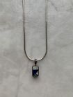 J. Marco Handcrafted Limited Edition Opal Blue Stones Color Block Necklace 16”
