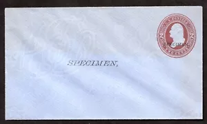 US 1884 SCOTT #U290 SPECIMEN 2 CENTS BROWN ON BLUE, ONLY A FEW EXIST - Picture 1 of 2