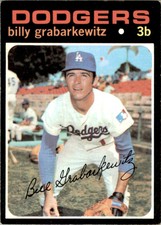 1971 TOPPS BILLY GRABARKEWITZ LOS ANGELES DODGERS #85