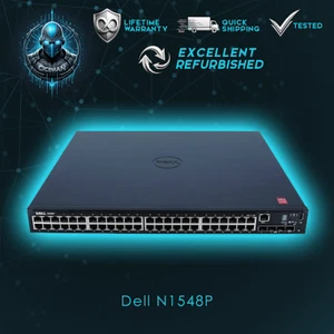 Dell N1548P Gigabit Ethernet Switch 48 Port 10/100/100 4x 10Gbe SFP- WNT - Picture 1 of 1
