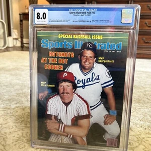 Sports Illustrated 1981 Mike Schmidt George Brett Cgc 8.0 Newsstand 5th Of 8 - Picture 1 of 2