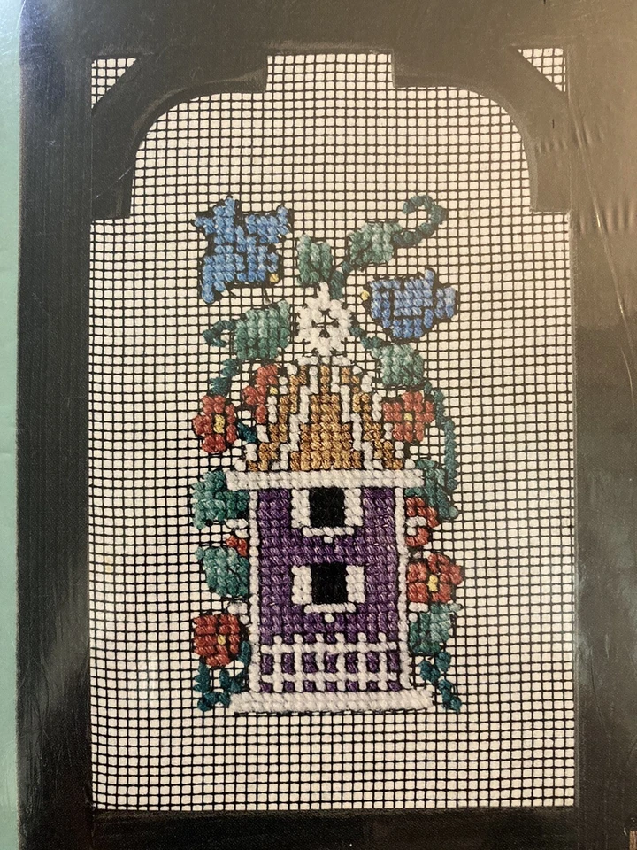 Leisure Arts Counted Cross Stitch Kit Cottage Collection Birdhouse 380007