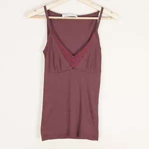 Brunello Cucinelli Bergdorf Goodman Wine Ribbed Cami Womens Sz XS - Picture 1 of 6