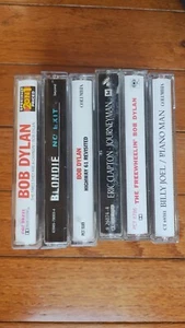 Vintage Rock Cassette Tape Lot 70s 80s 90s Dylan Blondie Clapton Billy Joel - Picture 1 of 5