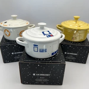 Le Creuset Star Wars Mini Cocottes Set Of 3 BB-8 C-3PO & R2-D2 8 Oz. 250 mL - Picture 1 of 24
