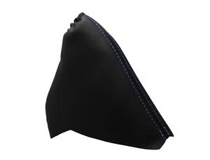 OPEL OMEGA B AUTOMATICO (1994-1999) Cuffia Leva Freno Pelle - Cuciture Azzurro - Picture 1 of 1