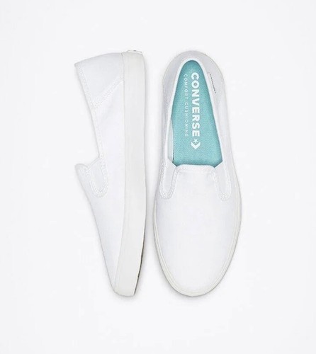 Mocassino slip Converse donna 8 5 Rio 564327F tessuto bianco slip on nuove con scatola