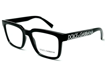Nuevas gafas Dolce & Gabbana DG 5101 501 52-18 145 marcos negros con logotipos blancos Foto 1 de 4