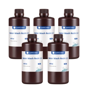 5KG ANYCUBIC Weiß Wasser Waschbares Resin 2.0 LCD Resin 3D Drucker Water UV Harz - Afbeelding 1 van 10