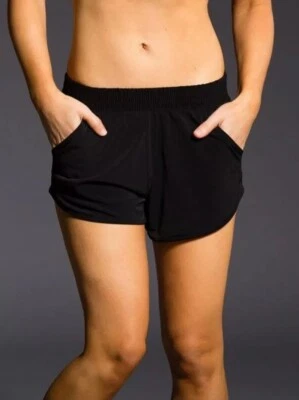 Pantalones Cortos Onzie Yoga Retro Negros M/L Nuevos con Etiquetas Bolsillos Medianos/Grandes Foto 1 de 4