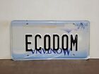 2000 Montana ERROR vanity ECO DOM  License Plate Tag  Upside down