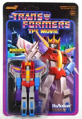 SUPER7 2021 TRANSFORMERS REACTION KING STARSCREAM 3.75'' ACTION FIGURE MOSC - Image 1 of 4
