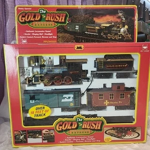The Gold Rush Denver Express Train Set Vintage G-Scale New Bright No. 186 - Picture 1 of 9