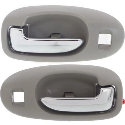 Door Handle Set For 2001-2006 Chrysler Sebring Front Inner Light Gray 2Pc Foto 1 de 4
