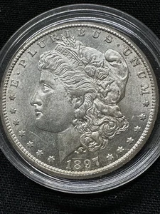 1897 S Morgan Silver Dollar Superb GEM BU Stunning Uncirculated Beauty AMAZING - Picture 1 of 4