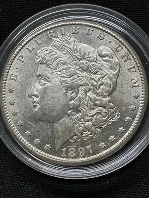 1897 S Morgan Silver Dollar Superb GEM BU Stunning Uncirculated Beauty AMAZING - Image 1 of 4