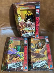 Hasbro Transformers Kingdom War For Cybertron Waspinator Blackarachnia,Airazor - Picture 1 of 9