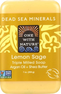 Dead Sea Mineral Soap Lemon Sage 7oz Bars Pack of 6 Moisturizing Cleansing - Image 1 of 4