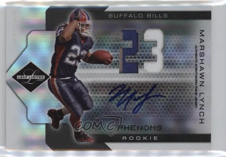 2007 Leaf Limited Phenoms Spotlight Silver /49 Marshawn Lynch #338 Rookie RC - Image 1 of 2