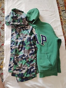 Boys Rain Jacket And Zip Up Sweatshirt Size 10/12 - Picture 1 of 16