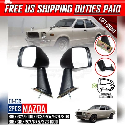 Espejo retrovisor guardabarros giratorio para Mazda 616 Rx2 R100 Rx3 4 7 Rx5 929 808 818 618 323 1600 Foto 1 de 4