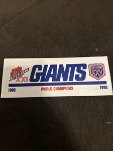 NY Giants man cave must have! SB XXI & SB XXV Champs Bumper Sticker. - Picture 1 of 1