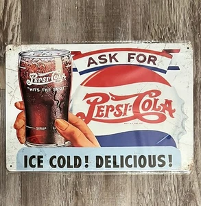 Pepsi Pepsi-Cola 8 x 12 Novelty Metal Sign New Shrink-wrapped - Picture 1 of 2
