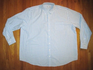 Peter Millar pflegeleichtes blau/weiß kariertes Langarm Oxford Hemd 2XL neu - Bild 1 von 8
