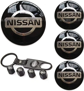 4 PIEZAS 65 MM emblema coche insignia pegatina cubo rueda centro para Nissan - Imagen 1 de 6