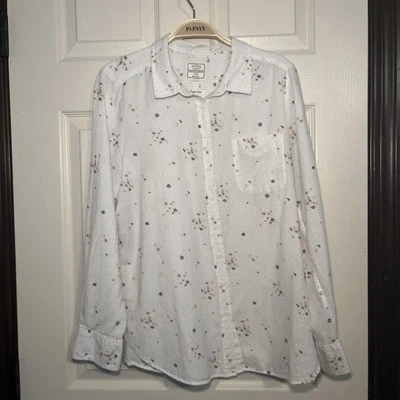 Fat Face Classic Cotton Floral Button Front Shirt Ultra Lightweight Sz 10 - Image 1 of 4