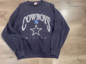 Vintage Dallas Cowboys Sweatshirt Herren Größe L Muskat NFL Football 90s USA Made - Bild 1 von 6