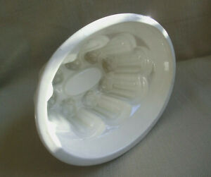 Vintage White Ceramic Jelly Mould Deep Impressed ‘England’ 