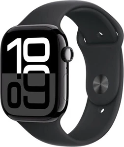Apple Watch Series 10 46 mm GPS + bracelet sport cellulaire aluminium noir - impeccable - Photo 1 sur 5