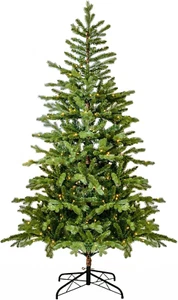 6Ft Prelit Christmas Tree W/710 PE&PVC Branch Tips, Realistic Christmas Tree wit - Picture 1 of 7