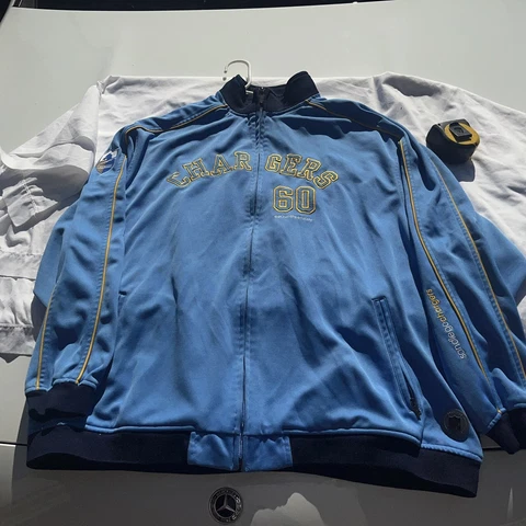 SAN DIEGO CHARGERS 1960 GRIDIRON CLASSIC WARMUP JACKET SIZE XXL Reebok Zip Front Cover